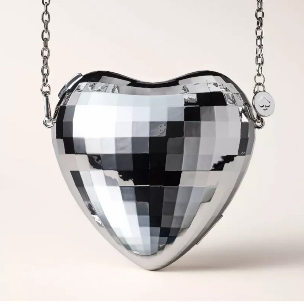 Kate Spade x Target  ♠️ Silver Heart Crossbody Bag